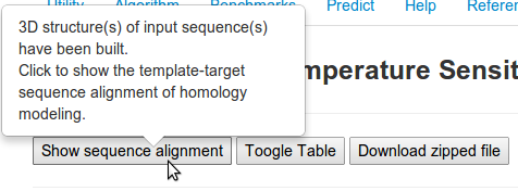 Target Template Alignment TSpred - Help